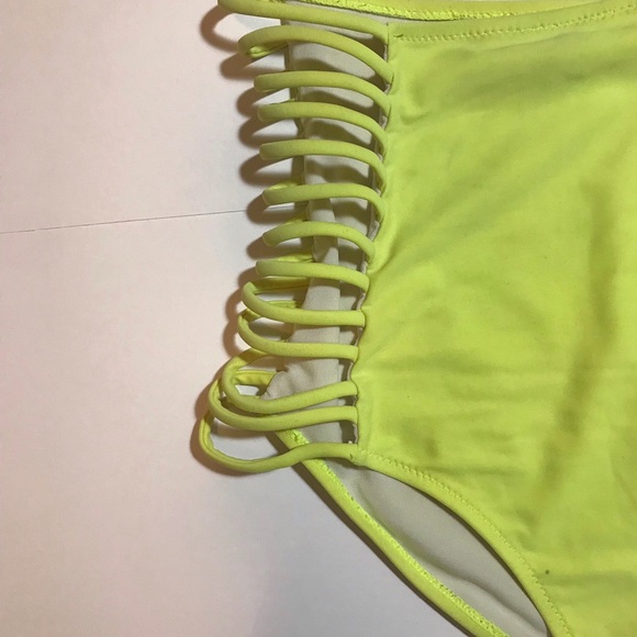 Highlighter Yellow Bikini Bottoms Highwaisted - Picture 2 of 2